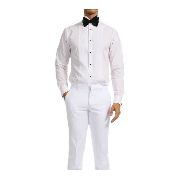 FERRECCI MEN'S RENO WHITE SLIM FIT SHAWL LAPEL 2 PIECE TUXEDO. RENO - Picture 9 of 11